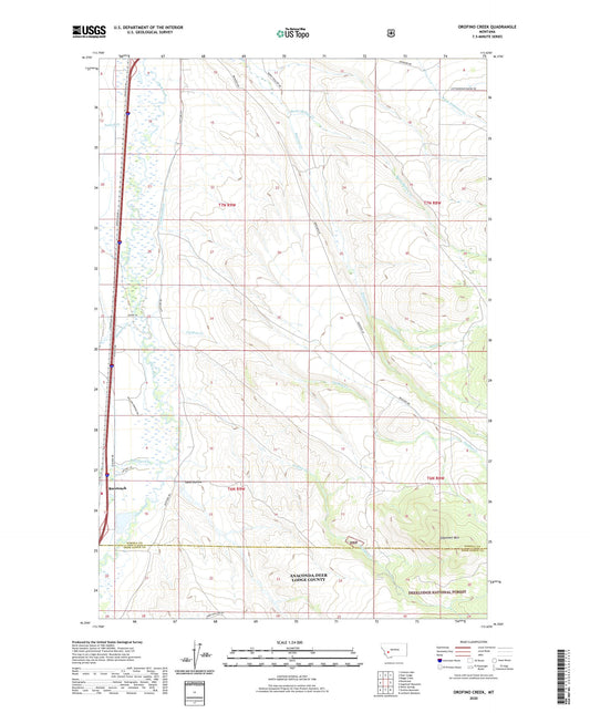Orofino Creek Montana US Topo Map Image