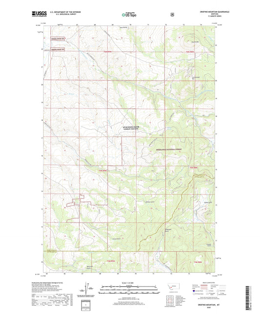 Orofino Mountain Montana US Topo Map Image