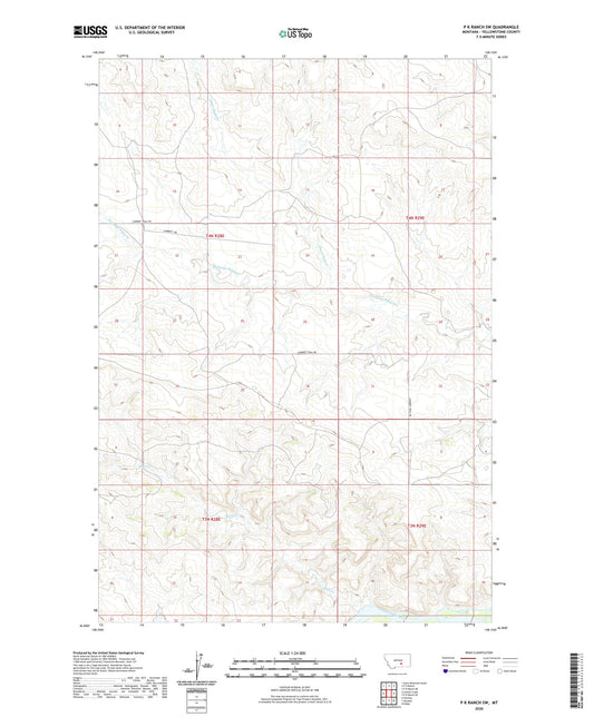 P K Ranch SW Montana US Topo Map Image