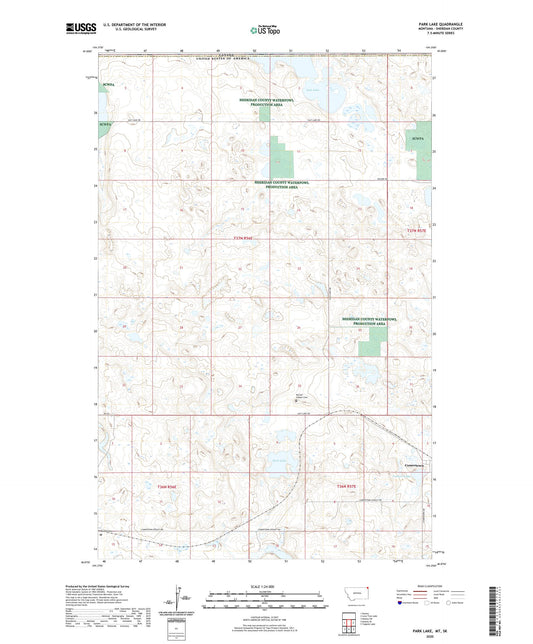Park Lake Montana US Topo Map Image