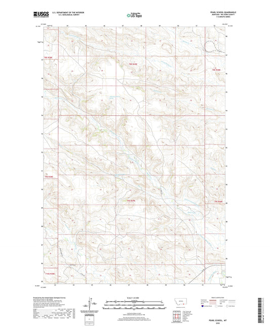 Pearl School Montana US Topo Map Image