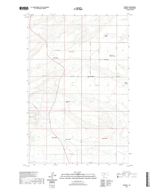 Pendroy Montana US Topo Map Image