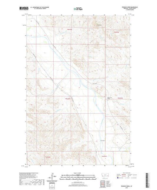 Pennock Creek Montana US Topo Map Image