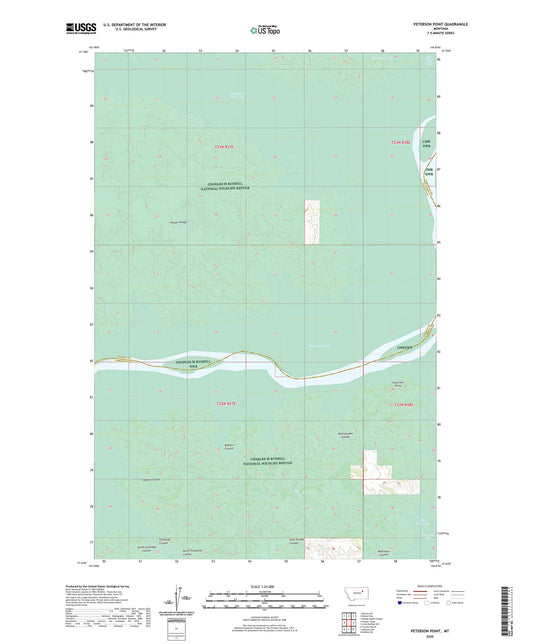 Peterson Point Montana US Topo Map Image