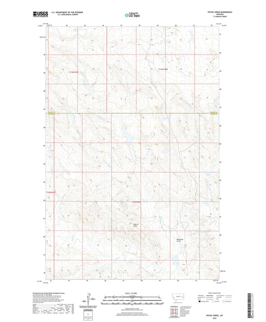 Physic Creek Montana US Topo Map Image