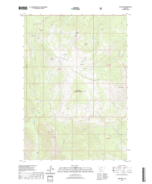 Pika Point Montana US Topo Map Image