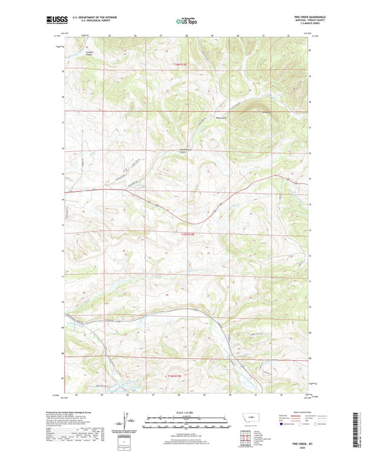 Pike Creek Montana US Topo Map Image