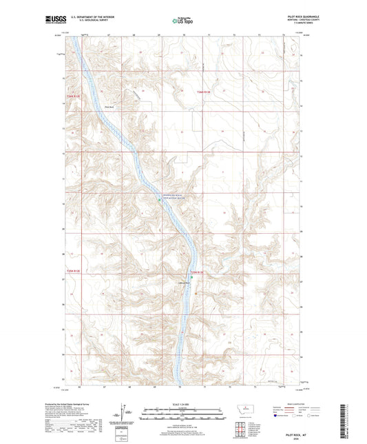 Pilot Rock Montana US Topo Map Image