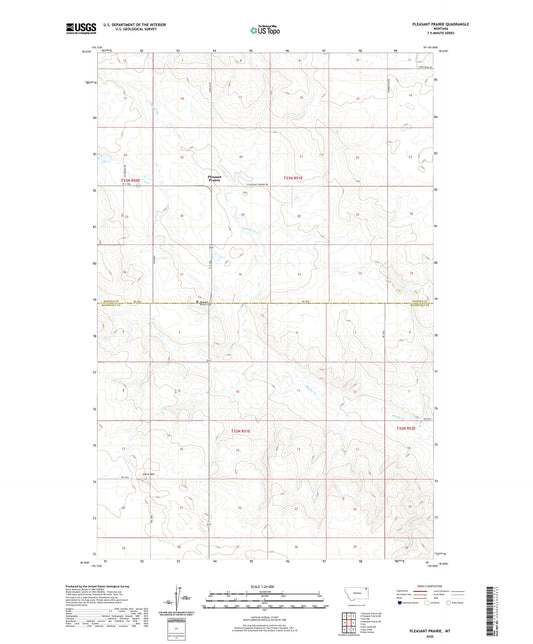 Pleasant Prairie Montana US Topo Map Image
