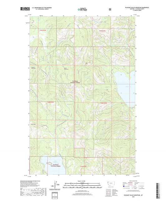 Pleasant Valley Mountain Montana US Topo Map Image