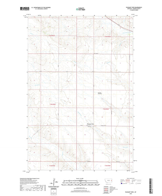 Pleasant View Montana US Topo Map Image