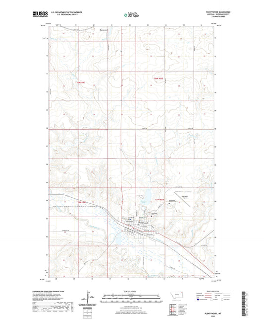 Plentywood Montana US Topo Map Image