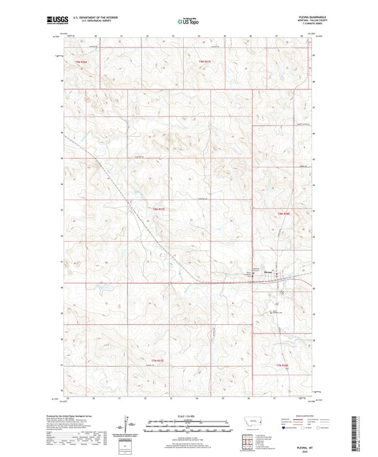 Plevna Montana US Topo Map Image