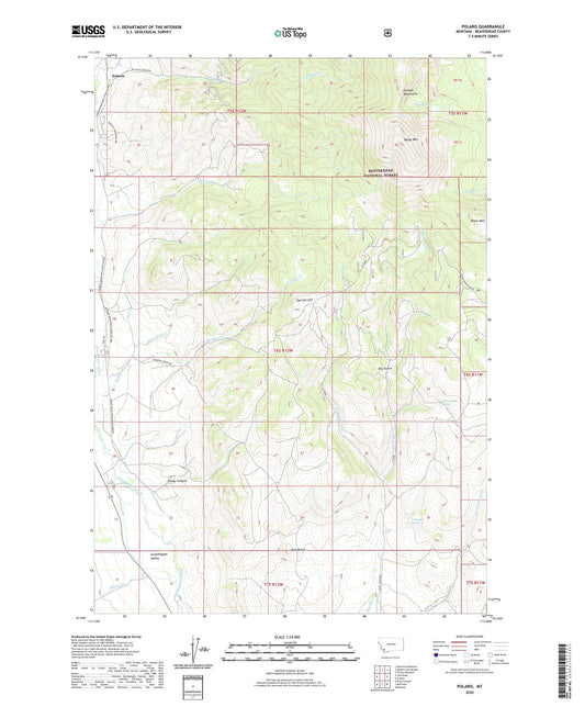 Polaris Montana US Topo Map Image
