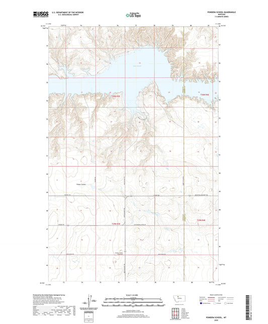 Pondera School Montana US Topo Map Image