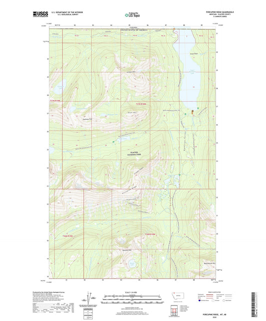 Porcupine Ridge Montana US Topo Map Image