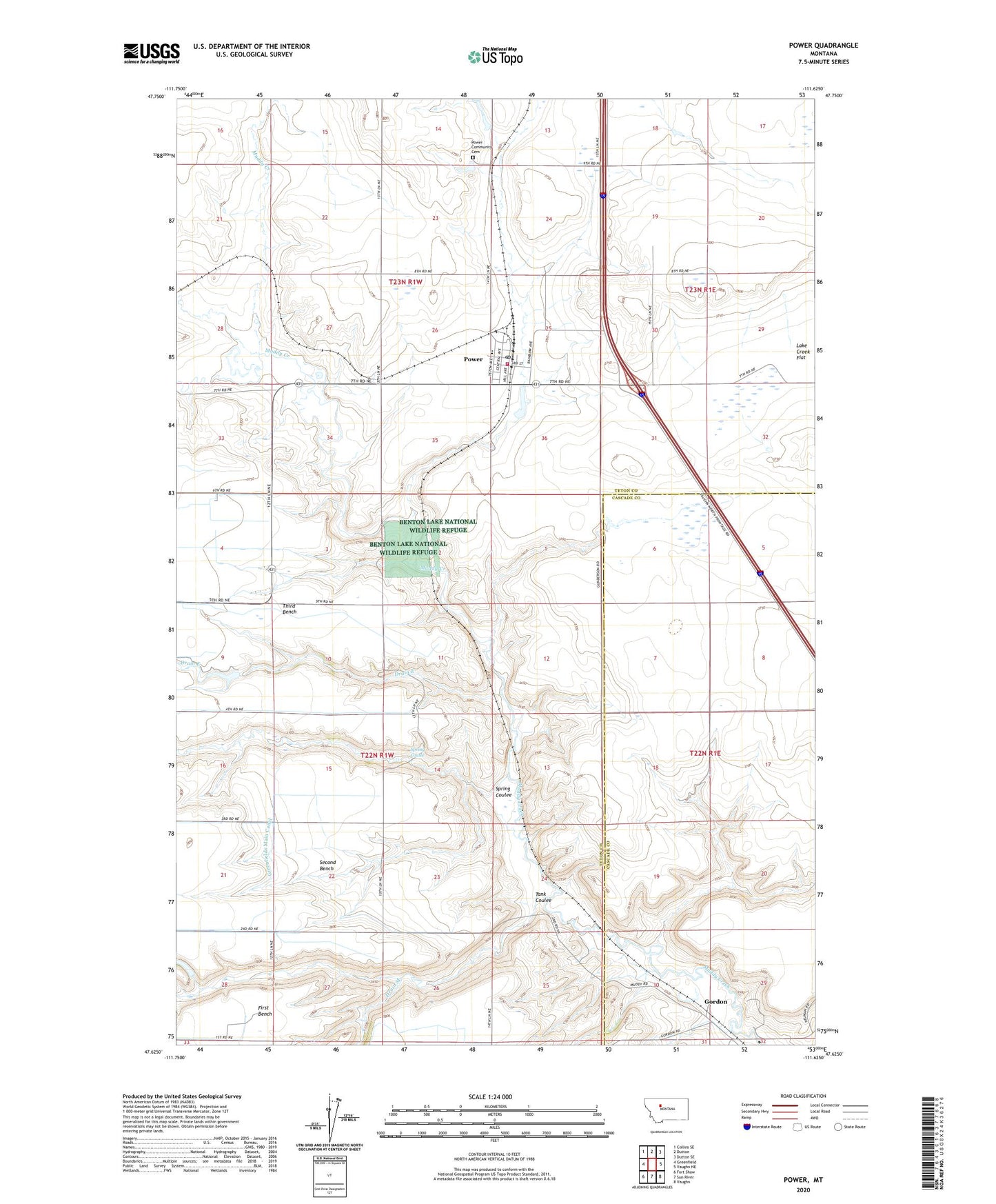 Power Montana US Topo Map Image