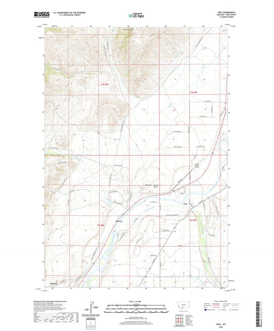 Pray Montana US Topo Map Image