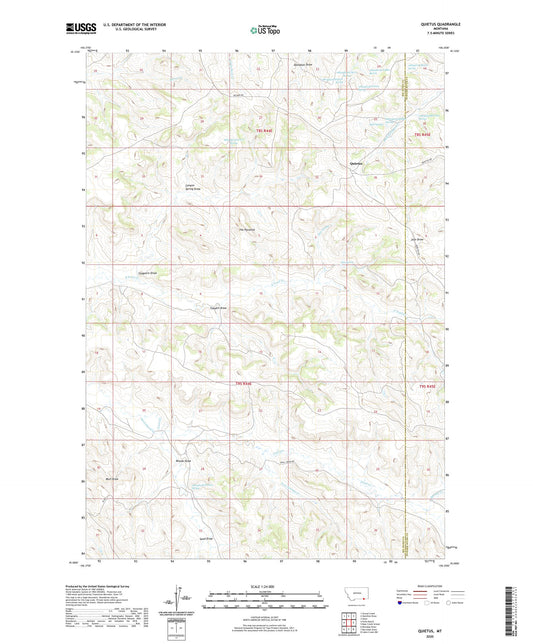 Quietus Montana US Topo Map Image