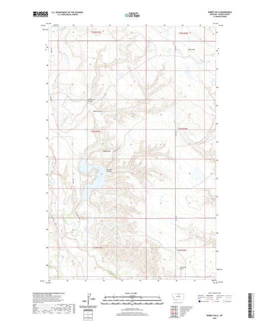 Rabbit Hills Montana US Topo Map Image