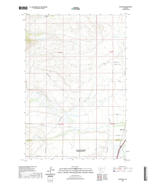 Racetrack Montana US Topo Map Image