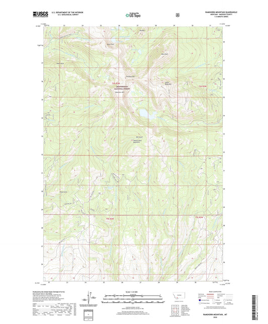 Ramshorn Mountain Montana US Topo Map Image
