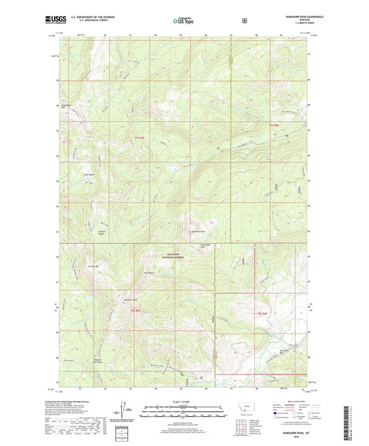 Ramshorn Peak Montana US Topo Map Image