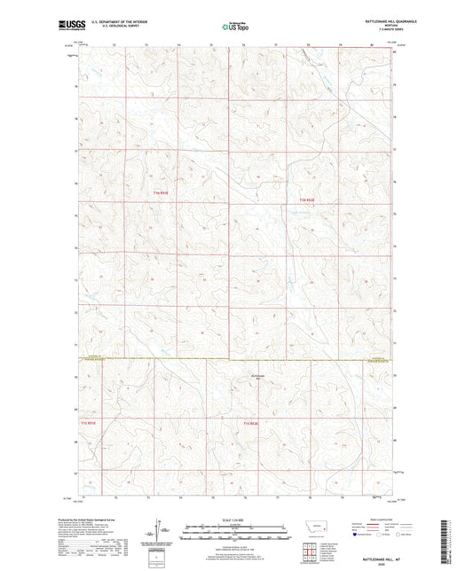 Rattlesnake Hill Montana US Topo Map Image