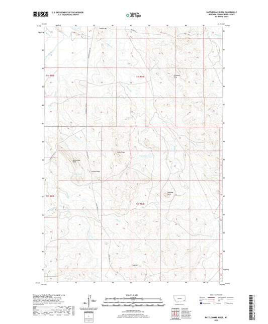 Rattlesnake Ridge Montana US Topo Map Image