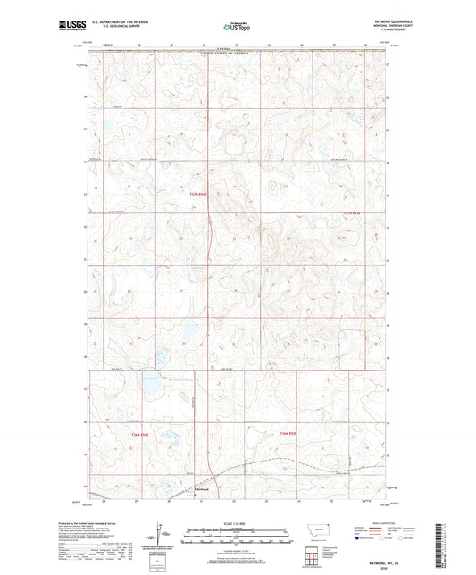 Raymond Montana US Topo Map Image