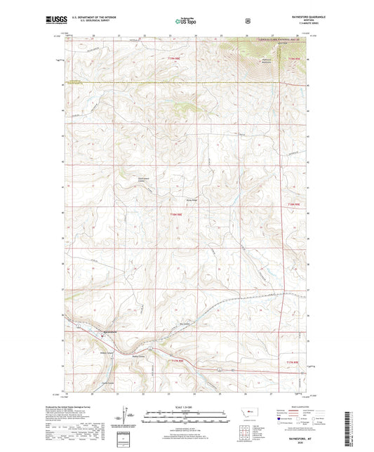 Raynesford Montana US Topo Map Image