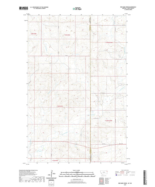 Red Bank Creek Montana US Topo Map Image
