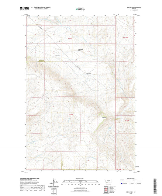 Red Canyon Montana US Topo Map Image