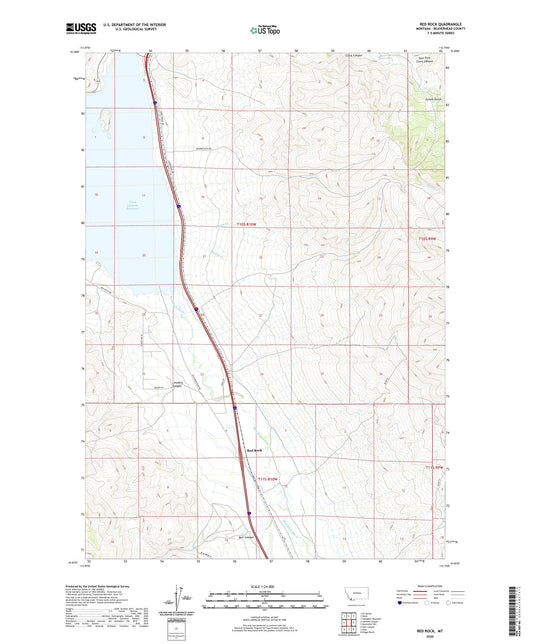 Red Rock Montana US Topo Map Image