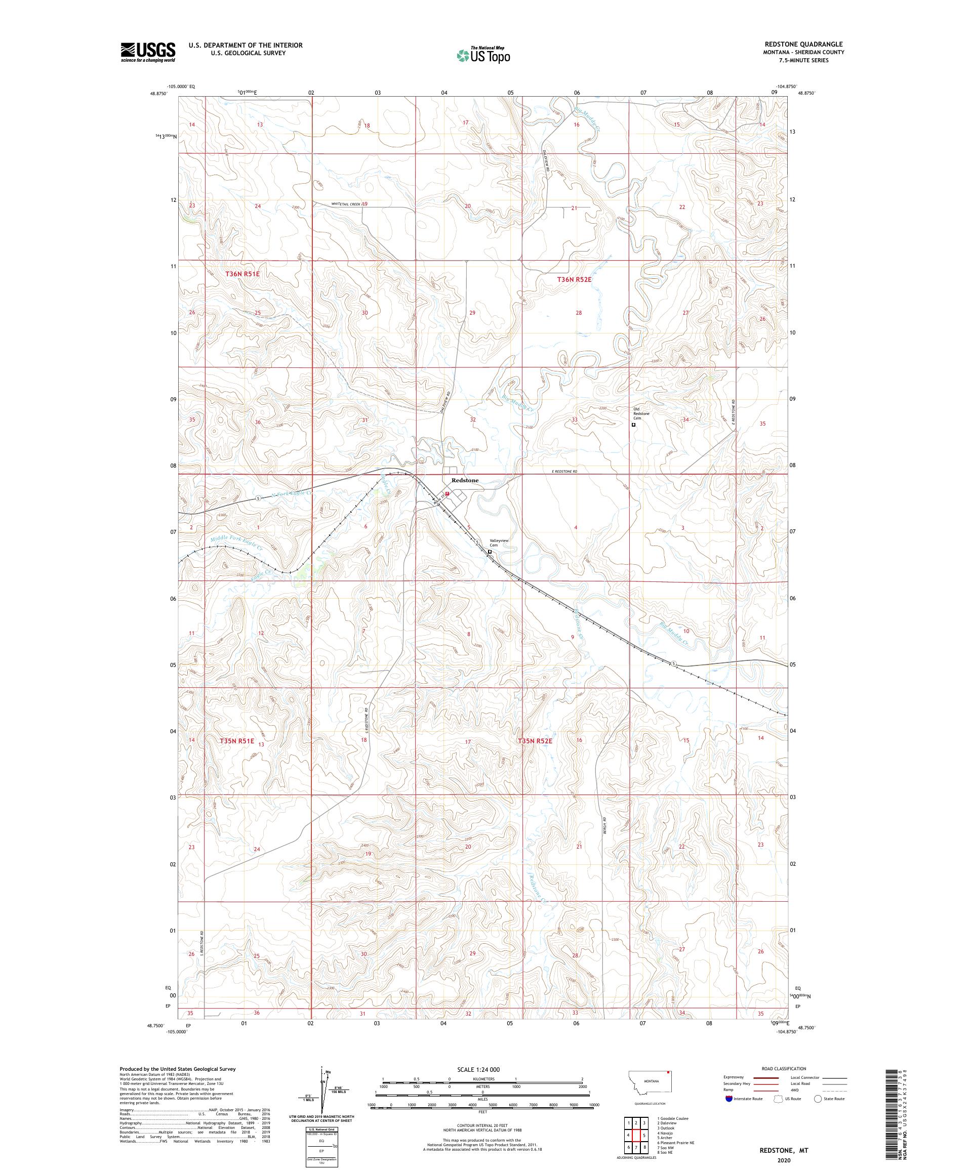 Redstone Montana US Topo Map – MyTopo Map Store