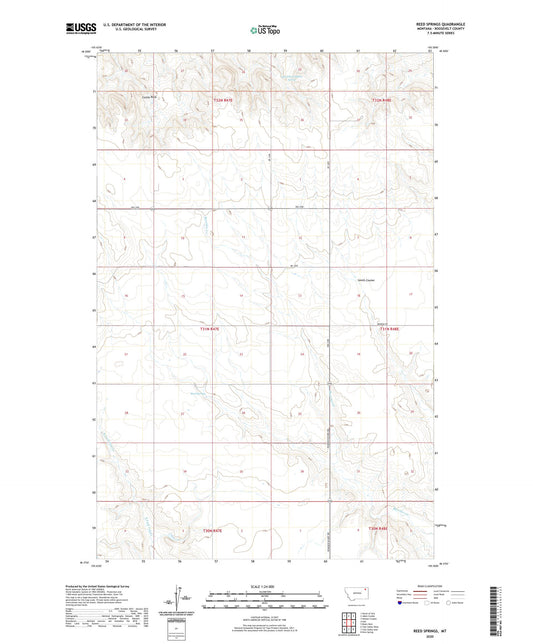 Reed Springs Montana US Topo Map Image
