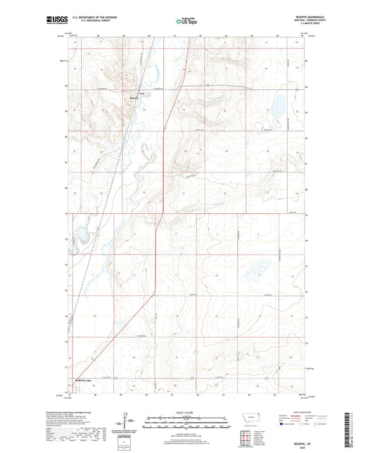 Reserve Montana US Topo Map Image