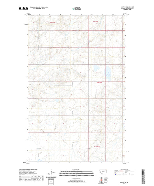 Reserve NE Montana US Topo Map Image