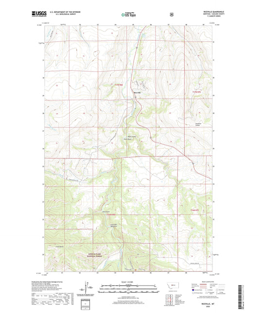 Riceville Montana US Topo Map Image