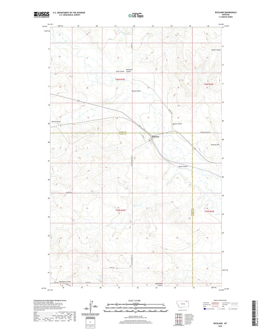 Richland Montana US Topo Map Image