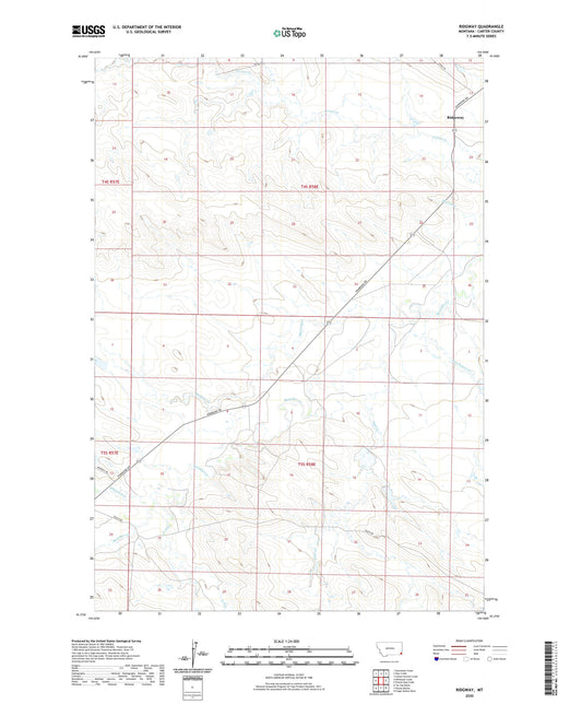 Ridgway Montana US Topo Map Image