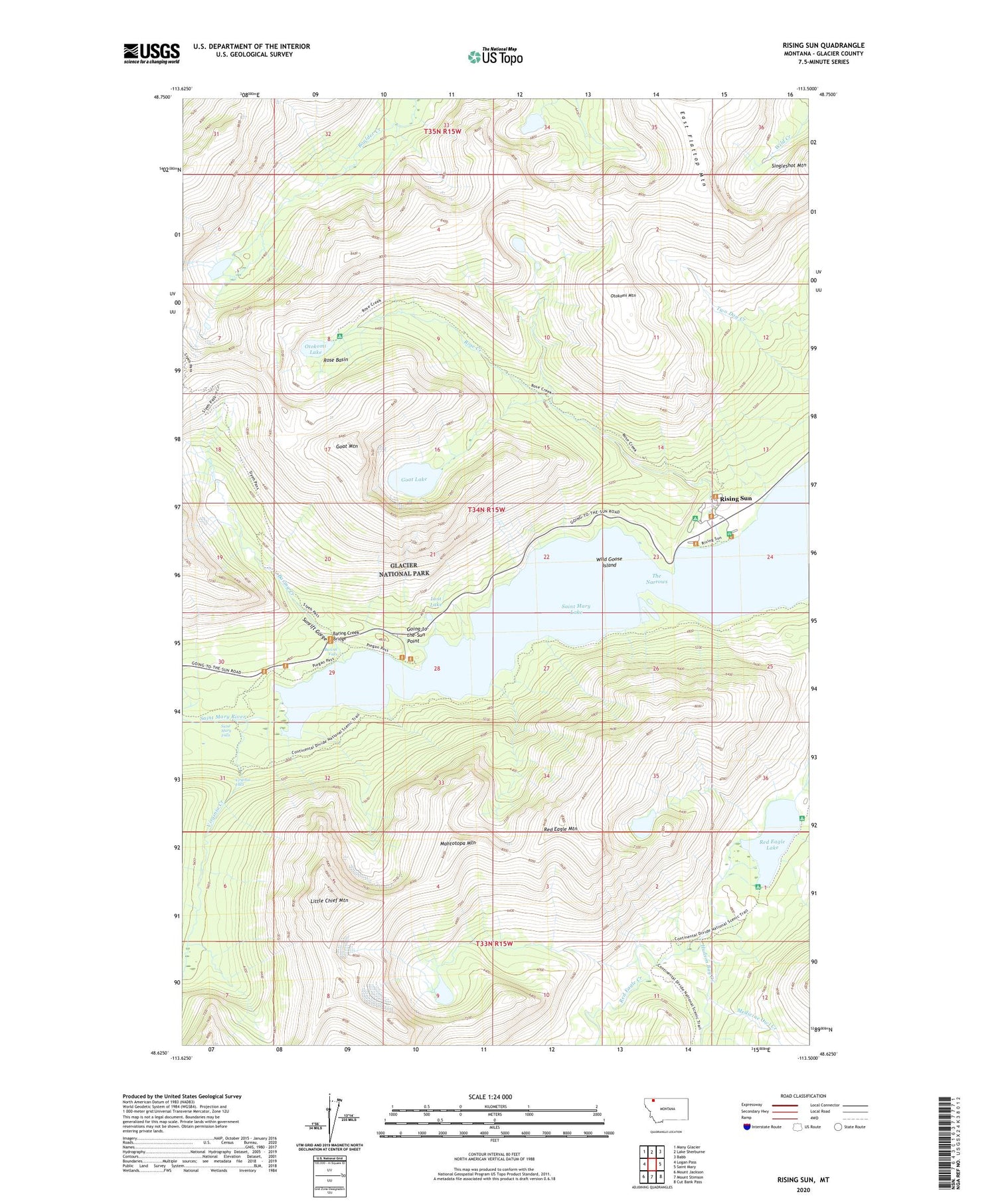 Rising Sun Montana US Topo Map Image