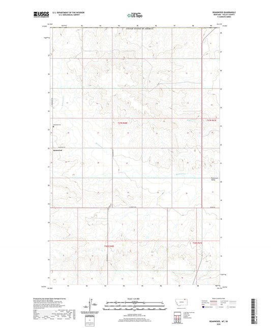 Roanwood Montana US Topo Map Image
