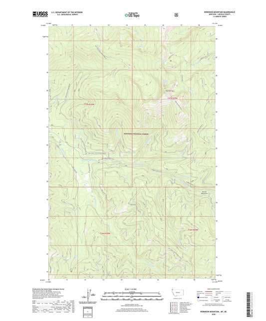 Robinson Mountain Montana US Topo Map Image