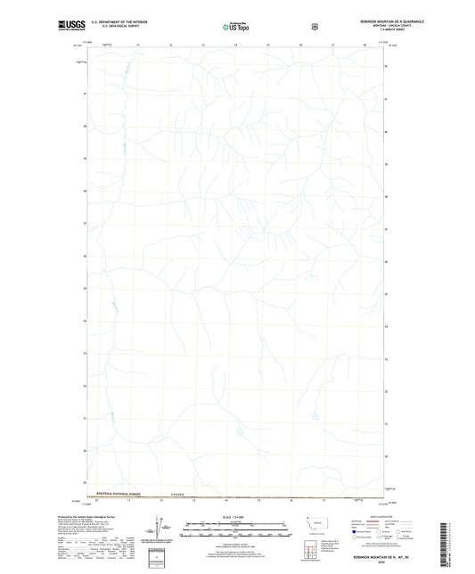Robinson Mountain OE N Montana US Topo Map Image