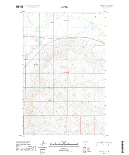 Robinson Ranch Montana US Topo Map Image