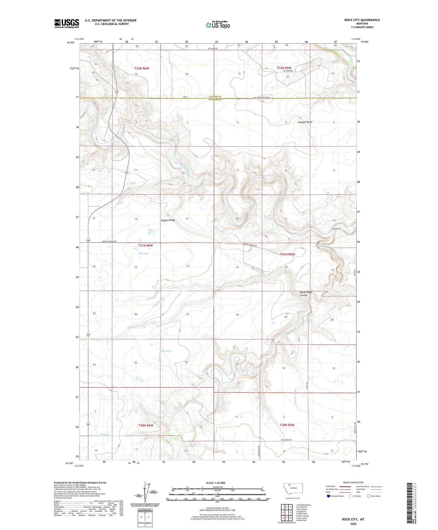 Rock City Montana US Topo Map Image