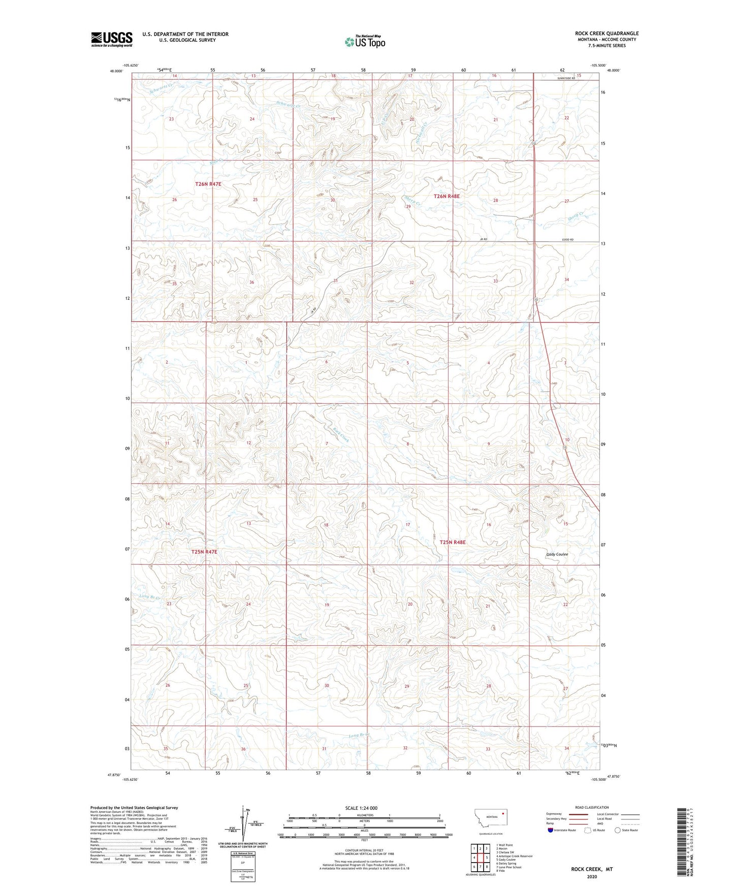 Rock Creek Montana US Topo Map Image