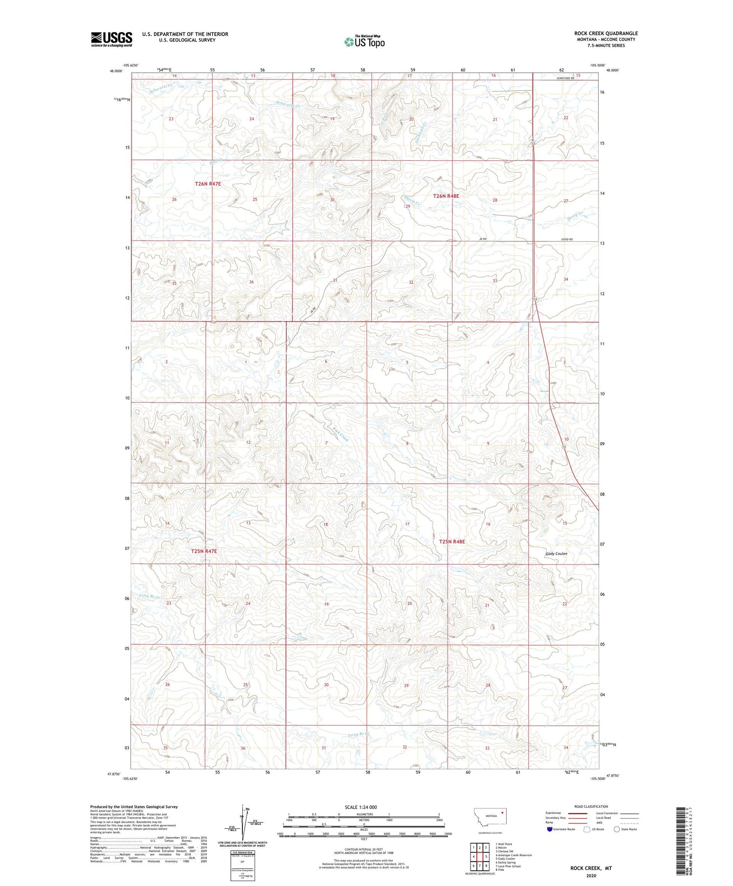 Rock Creek Montana US Topo Map Image