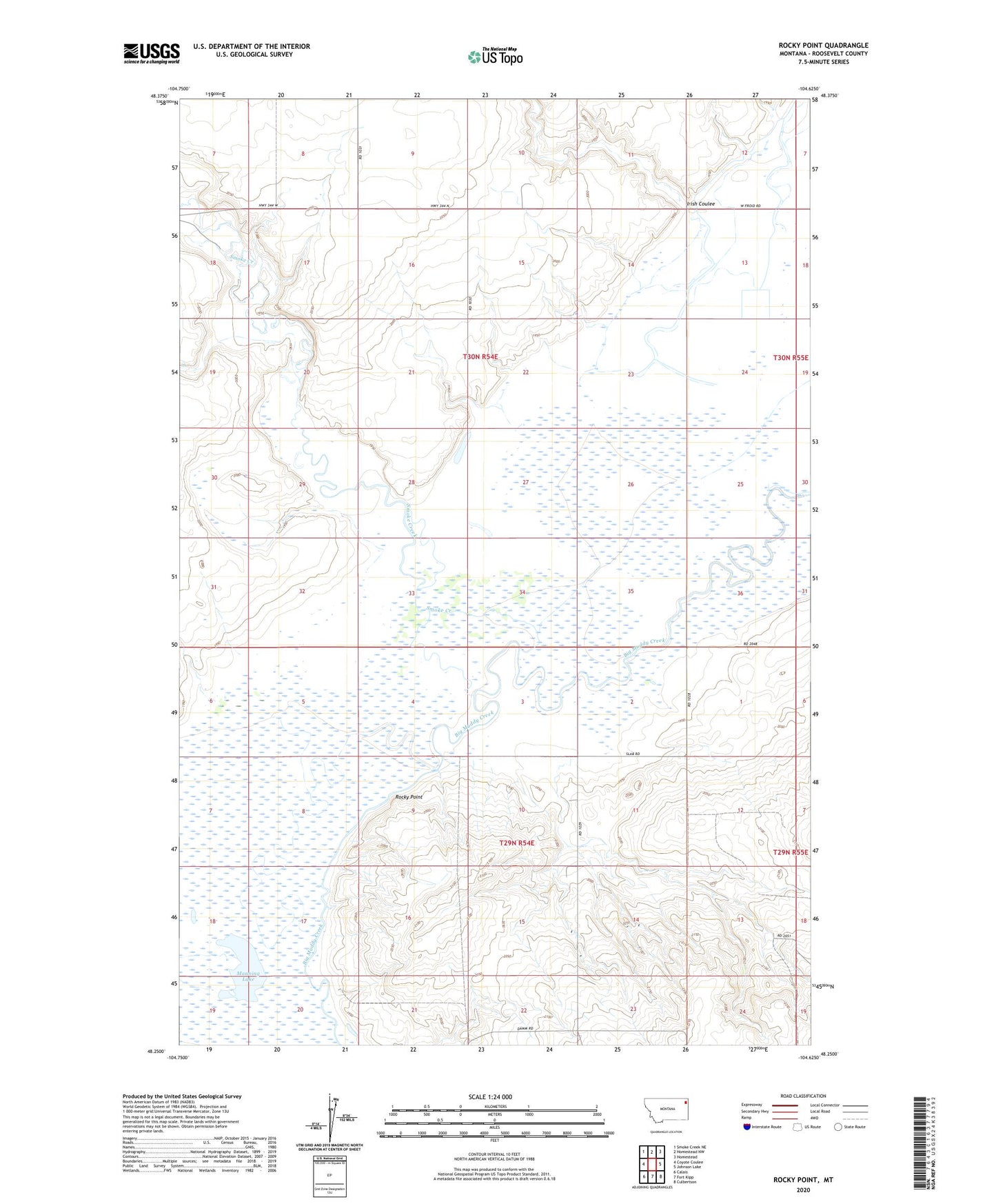 Rocky Point Montana US Topo Map Image